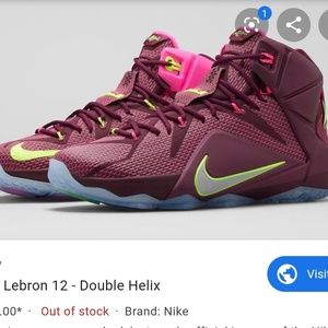 Nike Lebron 12 Double Helix Limited size 10